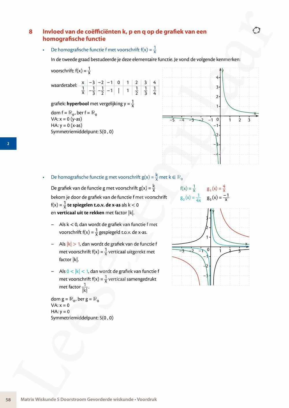 Preview: Matrix Wiskunde 5 Analyse deel 2: rijen, continuïteit, limieten, afgeleiden en verloop van functies Doorstroom Gevorderde wiskunde Handboek (incl. Pelckmans Portaal)