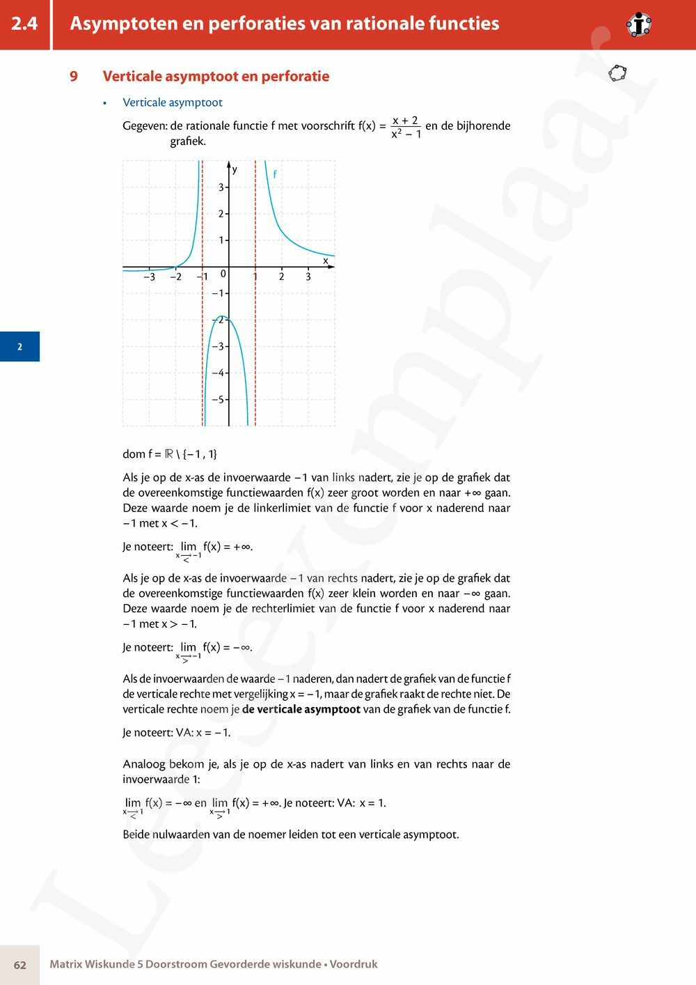 Preview: Matrix Wiskunde 5 Analyse deel 2: rijen, continuïteit, limieten, afgeleiden en verloop van functies Doorstroom Gevorderde wiskunde Handboek (incl. Pelckmans Portaal)