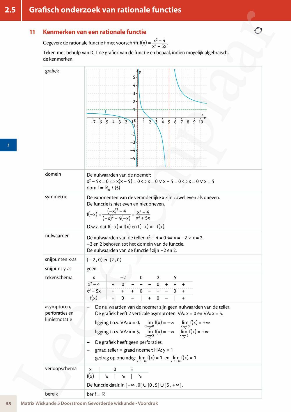 Preview: Matrix Wiskunde 5 Analyse deel 2: rijen, continuïteit, limieten, afgeleiden en verloop van functies Doorstroom Gevorderde wiskunde Handboek (incl. Pelckmans Portaal)