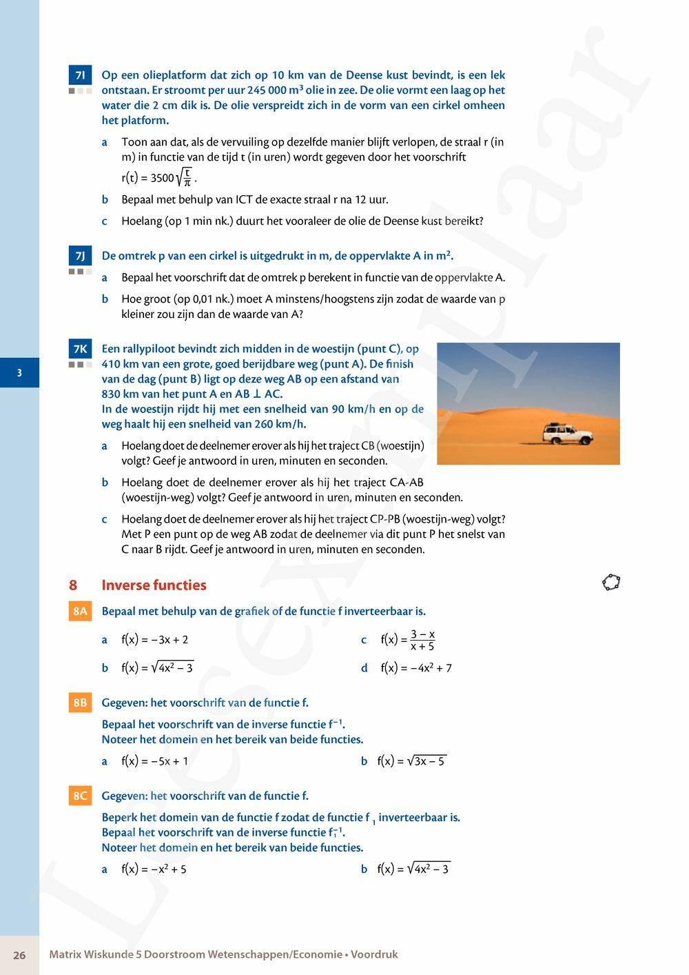 Preview: Matrix Wiskunde 5 Analyse deel 2: rijen, continuïteit, limieten, afgeleiden en verloop van functies Doorstroom Wetenschappen, Doorstroom Economie Handboek (incl. Pelckmans Portaal)