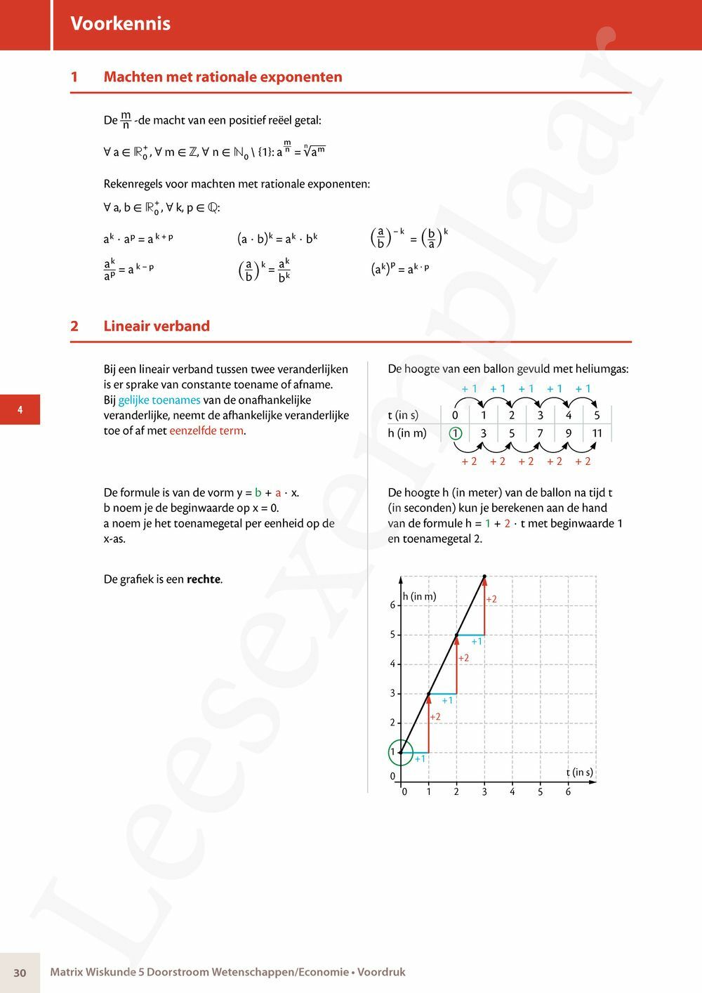 Preview: Matrix Wiskunde 5 Analyse deel 2: rijen, continuïteit, limieten, afgeleiden en verloop van functies Doorstroom Wetenschappen, Doorstroom Economie Handboek (incl. Pelckmans Portaal)