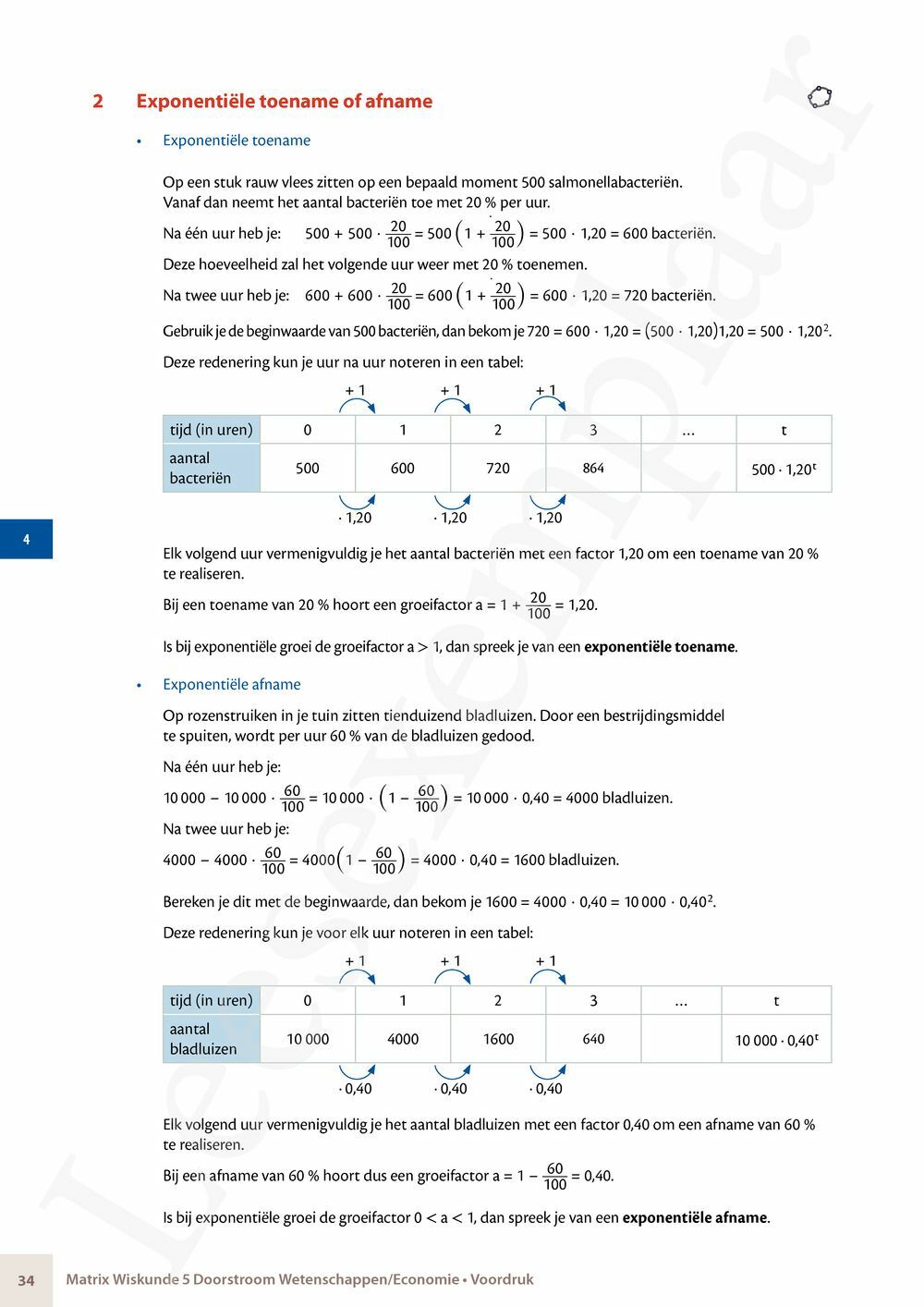 Preview: Matrix Wiskunde 5 Analyse deel 2: rijen, continuïteit, limieten, afgeleiden en verloop van functies Doorstroom Wetenschappen, Doorstroom Economie Handboek (incl. Pelckmans Portaal)