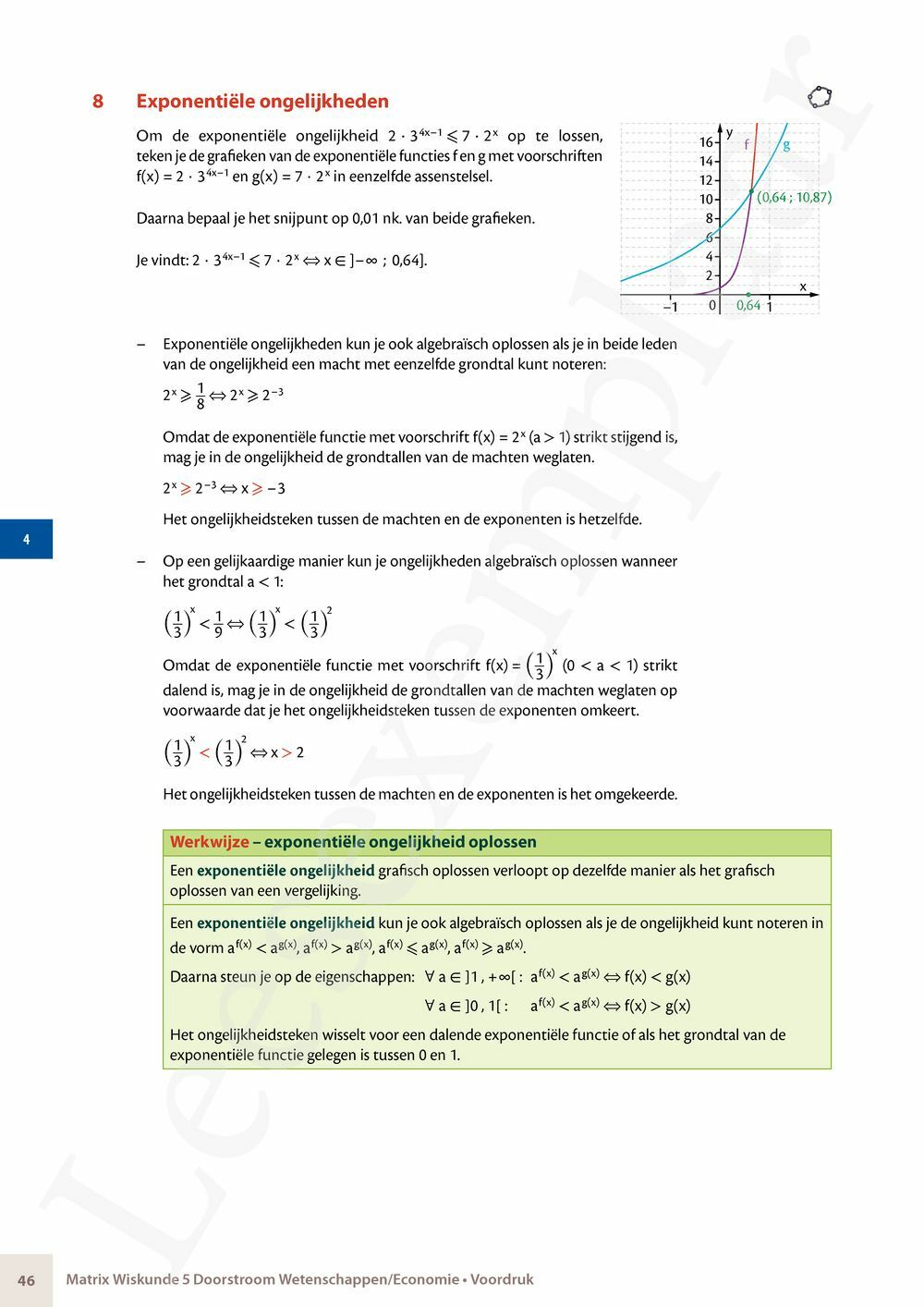 Preview: Matrix Wiskunde 5 Analyse deel 2: rijen, continuïteit, limieten, afgeleiden en verloop van functies Doorstroom Wetenschappen, Doorstroom Economie Handboek (incl. Pelckmans Portaal)