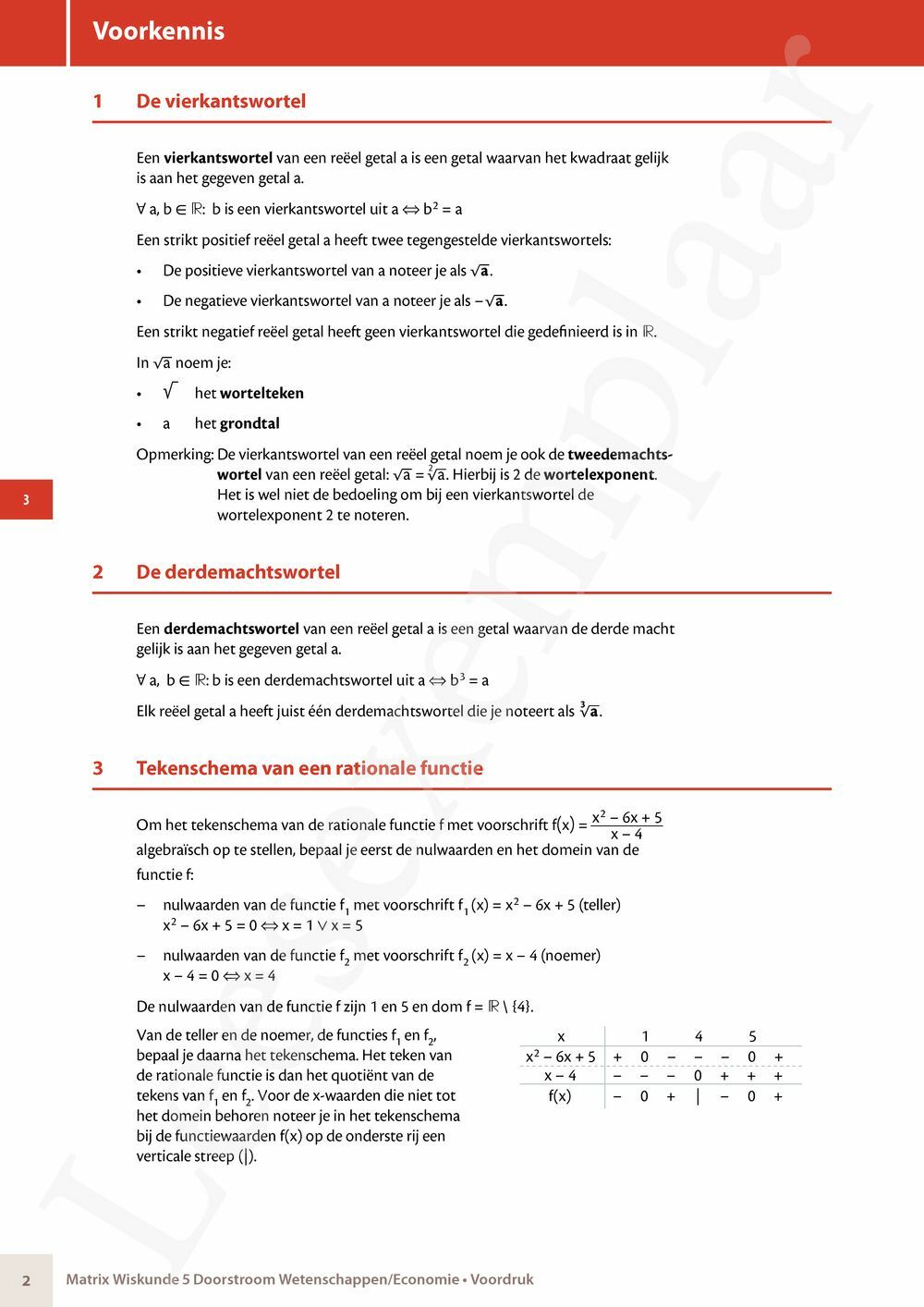 Preview: Matrix Wiskunde 5 Analyse deel 2: rijen, continuïteit, limieten, afgeleiden en verloop van functies Doorstroom Wetenschappen, Doorstroom Economie Handboek (incl. Pelckmans Portaal)