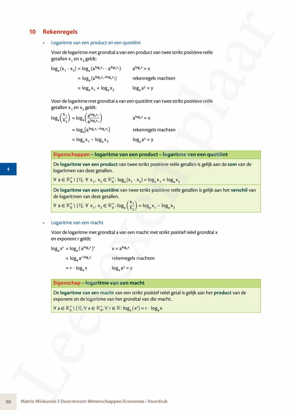 Preview: Matrix Wiskunde 5 Analyse deel 2: rijen, continuïteit, limieten, afgeleiden en verloop van functies Doorstroom Wetenschappen, Doorstroom Economie Handboek (incl. Pelckmans Portaal)