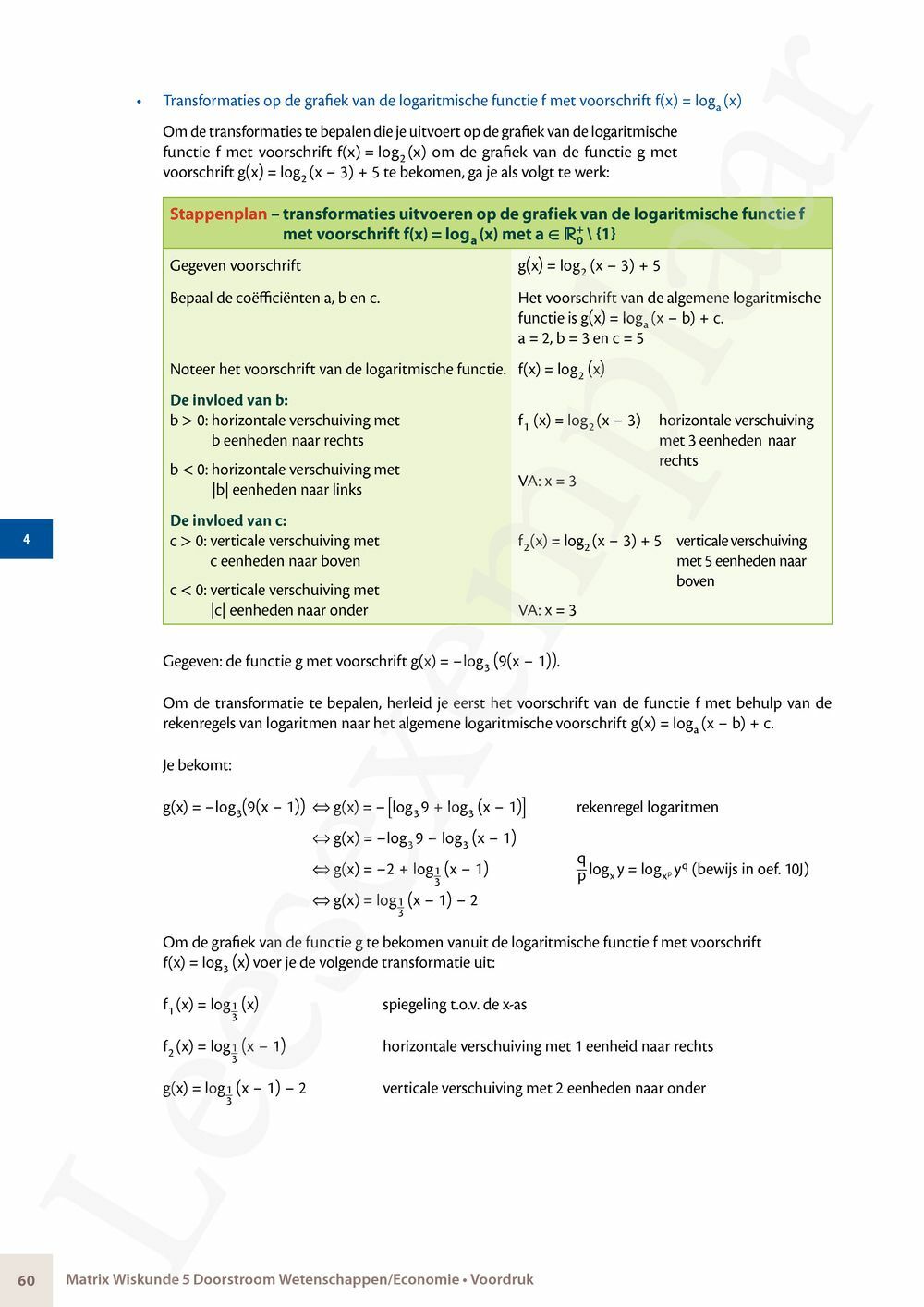 Preview: Matrix Wiskunde 5 Analyse deel 2: rijen, continuïteit, limieten, afgeleiden en verloop van functies Doorstroom Wetenschappen, Doorstroom Economie Handboek (incl. Pelckmans Portaal)