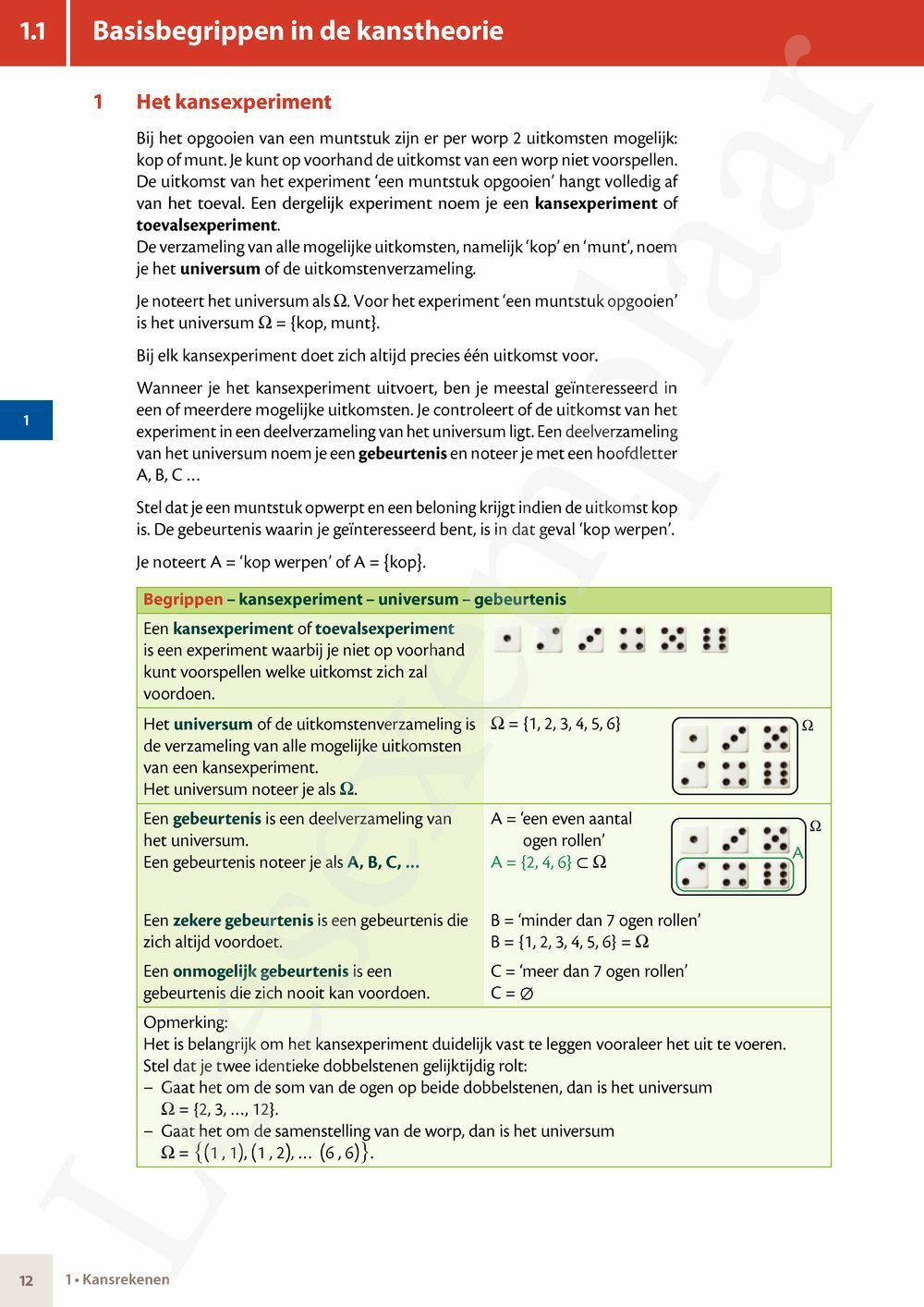 Preview: Matrix Wiskunde 5/6 Kansrekenen, statistiek Doorstroom Basis en Dubbele finaliteit Leerwerkboek (incl. Pelckmans Portaal)