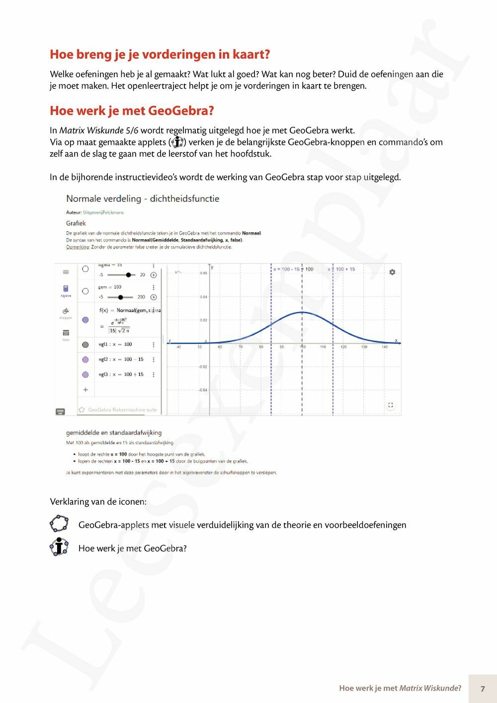 Preview: Matrix Wiskunde 5/6 Kansrekenen, statistiek Doorstroom Basis en Dubbele finaliteit Leerwerkboek (incl. Pelckmans Portaal)