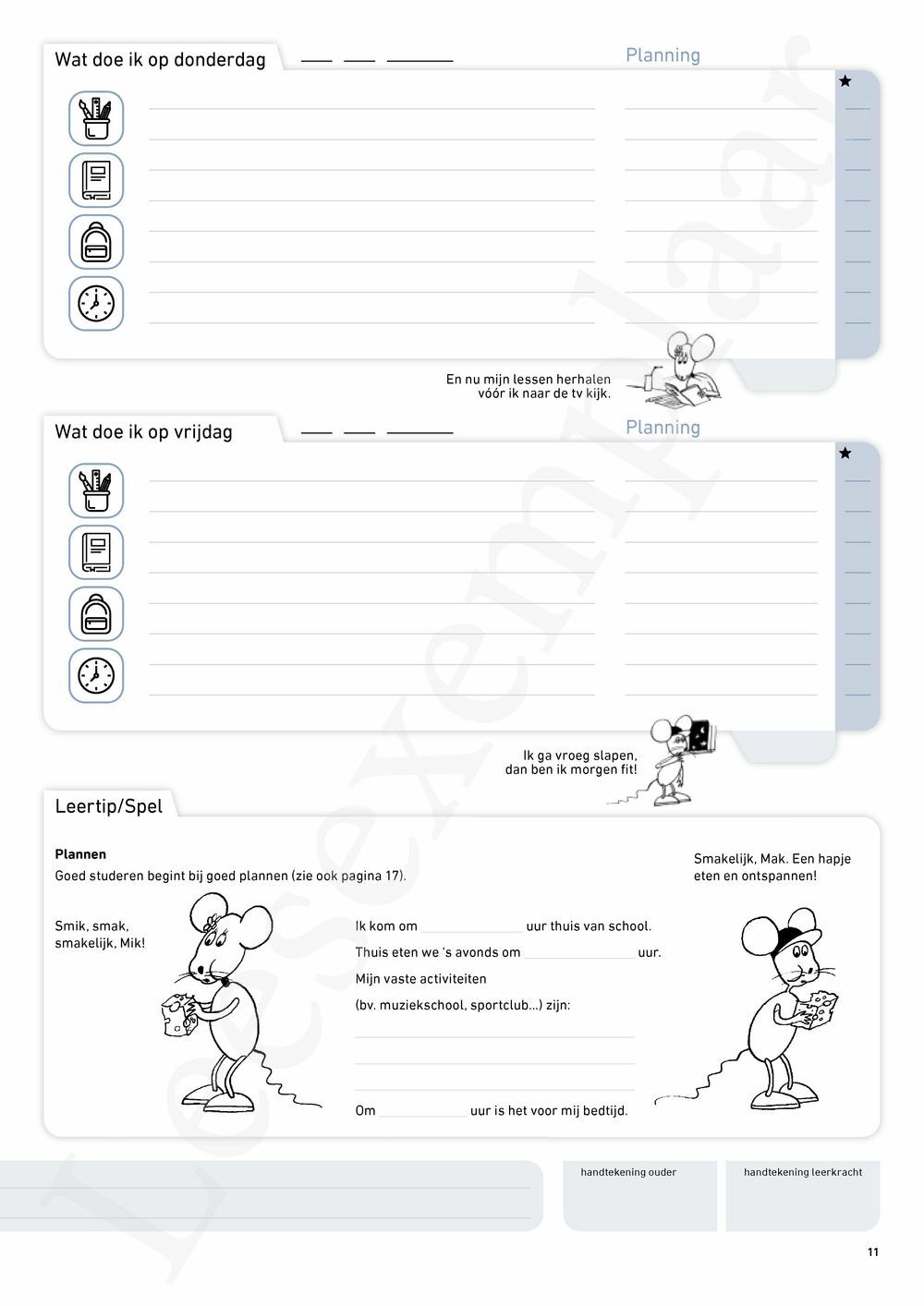 Preview: Schoolagenda vijfde leerjaar