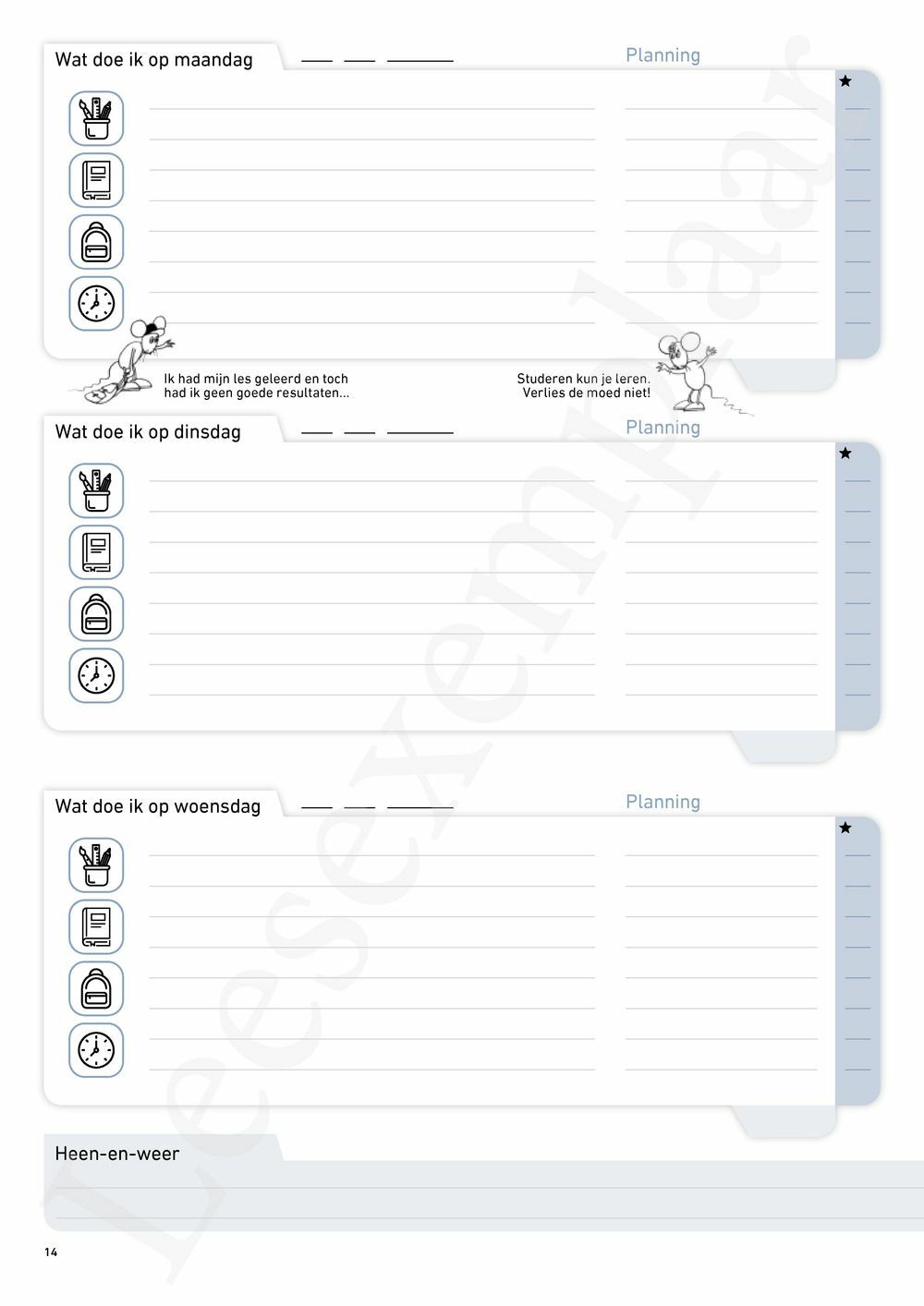 Preview: Schoolagenda vijfde leerjaar
