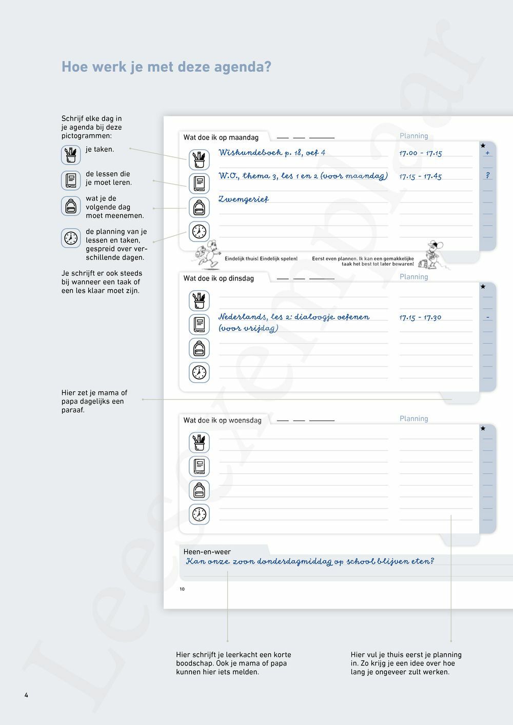 Preview: Schoolagenda vijfde leerjaar