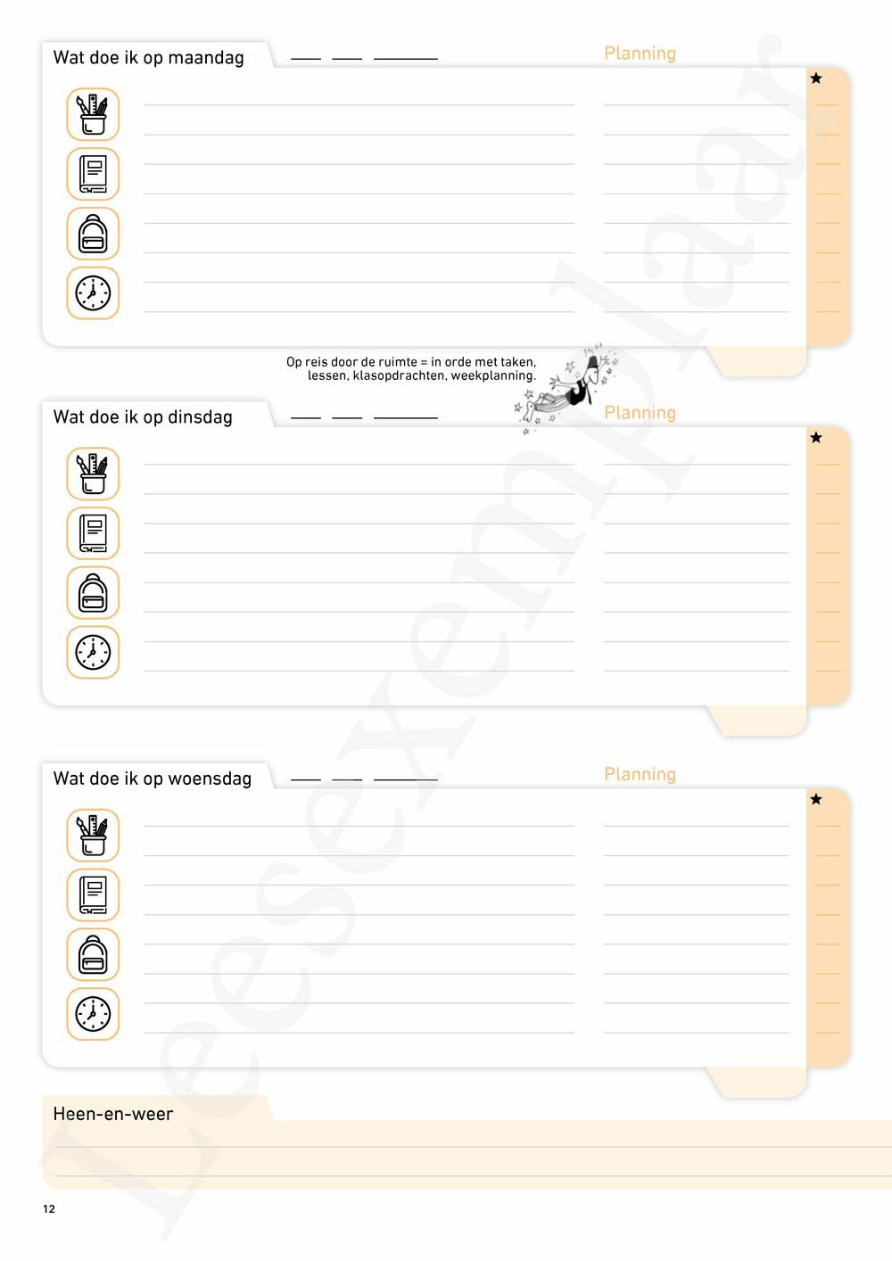 Preview: Schoolagenda zesde leerjaar
