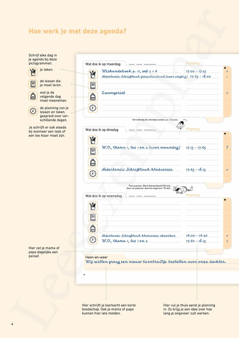 Preview: Schoolagenda zesde leerjaar