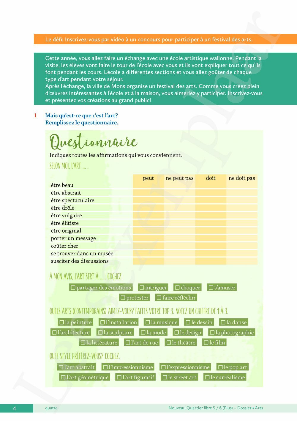 Preview: Nouveau Quartier libre 5 / 6 (Plus) Dossier Arts (incl. Pelckmans Portaal)