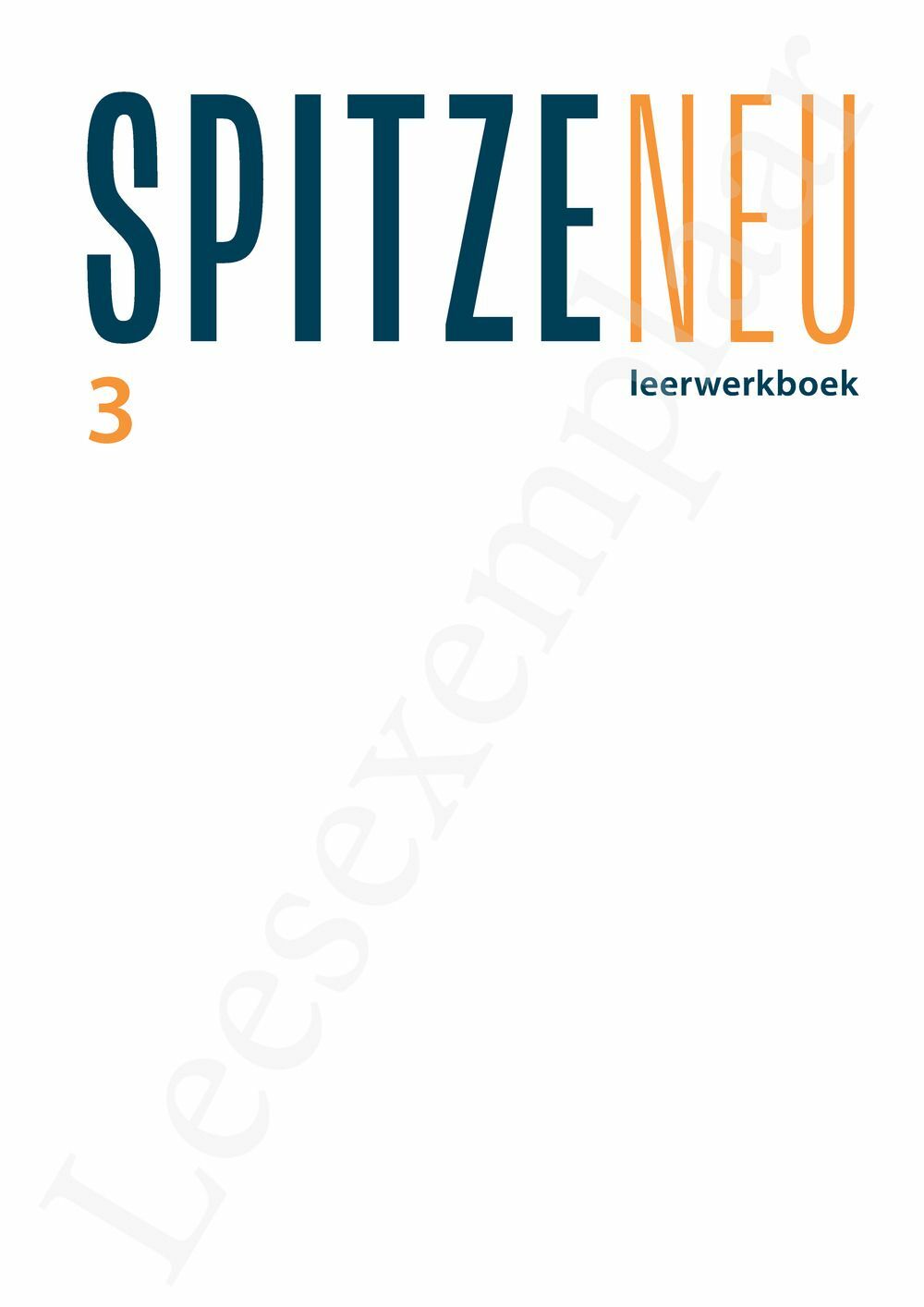 Preview: Spitze neu 3 Leerwerkboek (incl. Pelckmans Portaal)