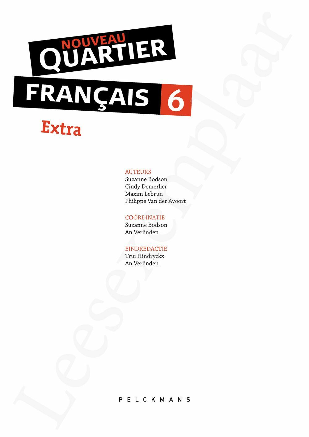 Preview: Nouveau Quartier français 6 Extra (incl. Pelckmans Portaal)