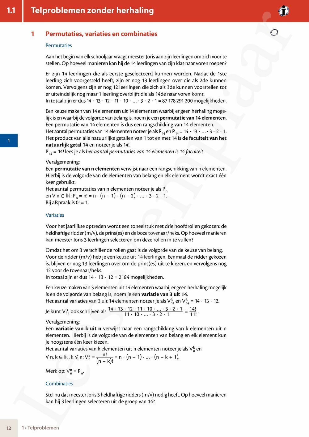 Preview: Matrix Wiskunde 6 Statistiek, kansrekenen, telproblemen Doorstroom Gevorderde wiskunde Handboek (incl. Pelckmans Portaal)