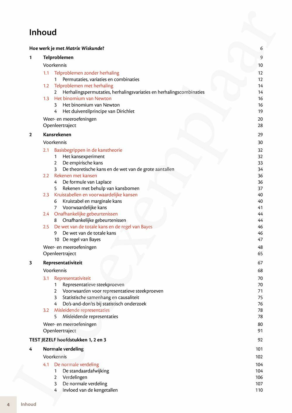 Preview: Matrix Wiskunde 6 Statistiek, kansrekenen, telproblemen Doorstroom Gevorderde wiskunde Handboek (incl. Pelckmans Portaal)