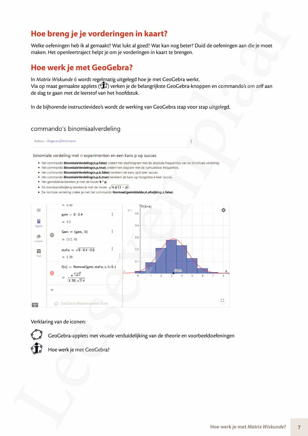 Preview: Matrix Wiskunde 6 Statistiek, kansrekenen, telproblemen Doorstroom Gevorderde wiskunde Handboek (incl. Pelckmans Portaal)