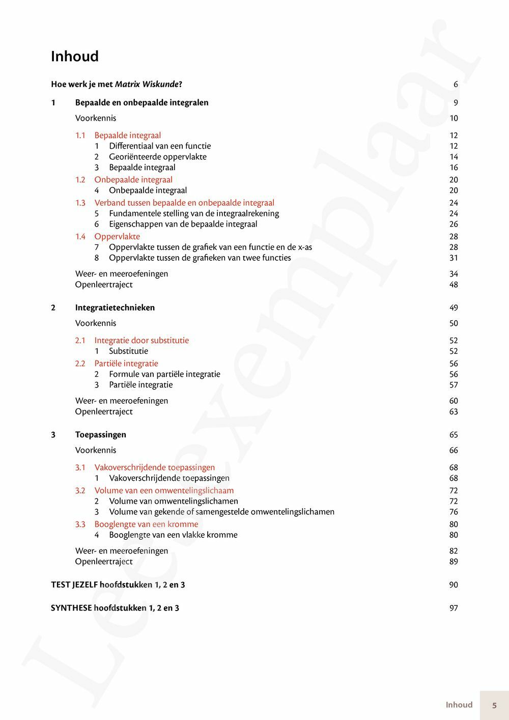 Preview: Matrix Wiskunde 6 Analyse deel 3: integralen Doorstroom Wetenschappen, Doorstroom Economie Handboek (incl. Pelckmans Portaal)