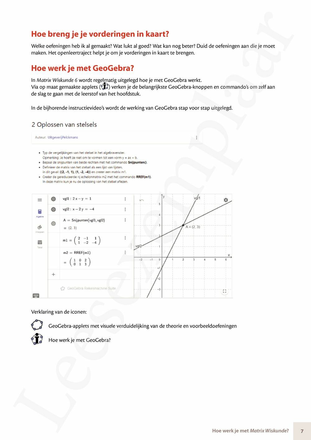 Preview: Matrix Wiskunde 6 Matrices Doorstroom Wetenschappen, Doorstroom Economie Handboek (incl. Pelckmans Portaal)
