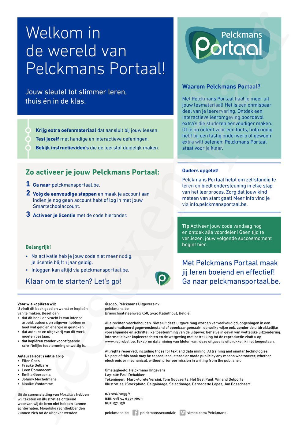 Preview: Mozaïek 1 Leerwerkboek (incl. Pelckmans Portaal)