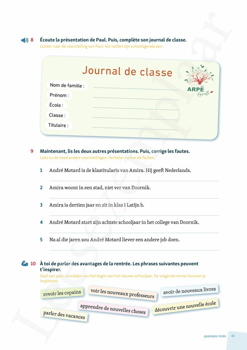 Preview: Univers français 1 Livre de l'élève (incl. Pelckmans Portaal)