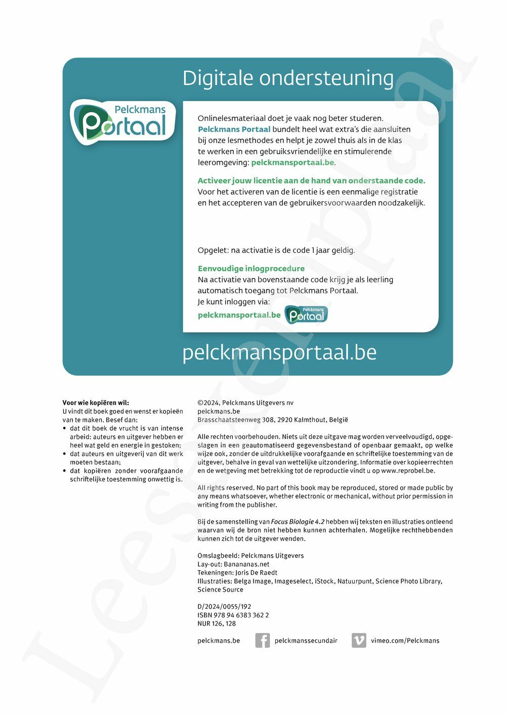 Preview: Focus Biologie 4.2 Werkboek (incl. Pelckmans Portaal)