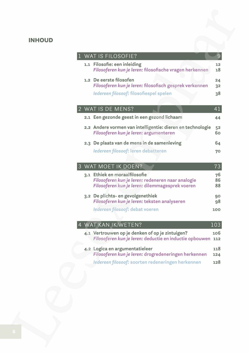 Preview: Filosofie 3-4 Leerwerkboek (incl. Pelckmans Portaal)