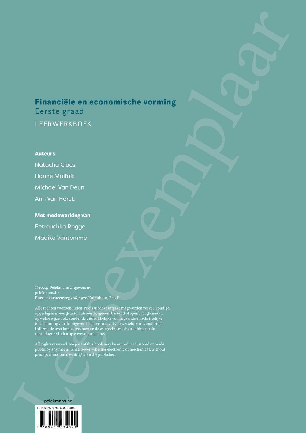 Preview: Financiële en economische vorming Leerwerkboek Eerste graad (incl. Pelckmans Portaal)