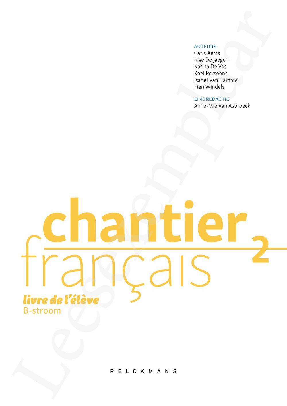 Preview: Chantier français 2 Livre de l'élève (incl. Pelckmans Portaal)