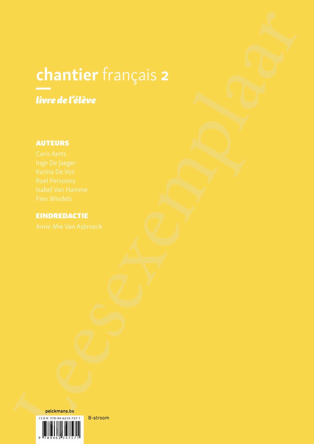 Preview: Chantier français 2 Livre de l'élève (incl. Pelckmans Portaal)
