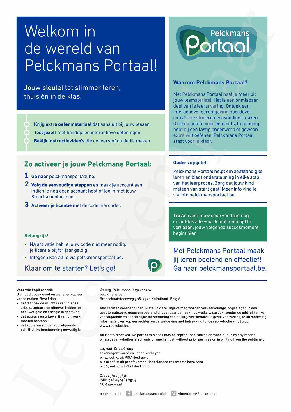 Preview: Matrix Wiskunde 2 Getallenleer Leerwerkboek (editie 2025) (incl. Vademecum en Pelckmans Portaal)