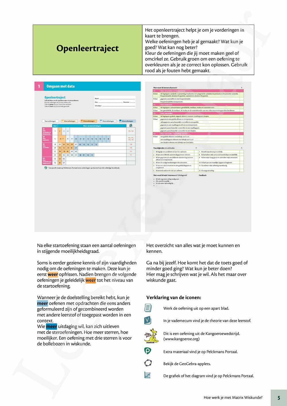 Preview: Matrix Wiskunde 2 Getallenleer Leerwerkboek (editie 2025) (incl. Vademecum en Pelckmans Portaal)