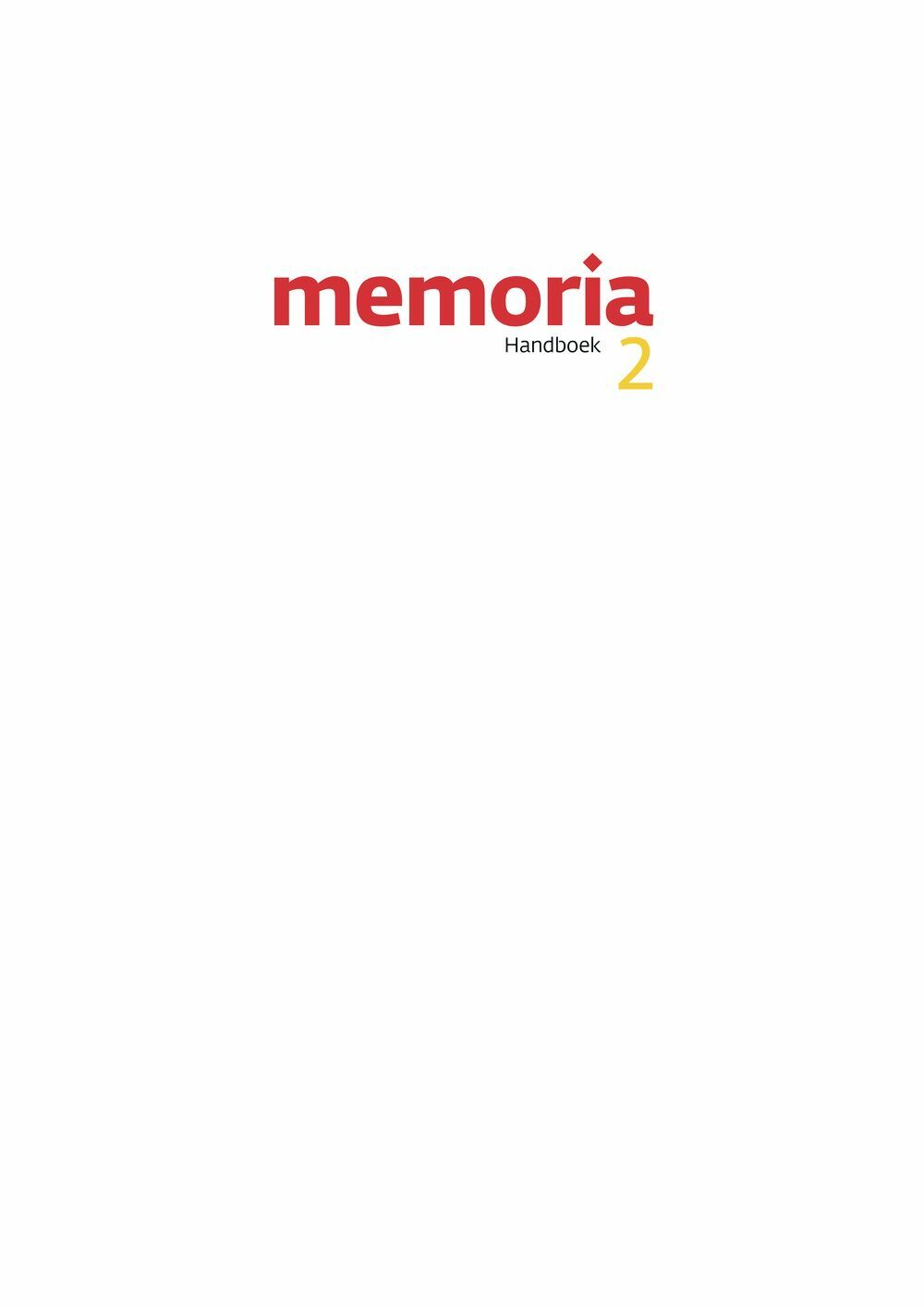 Preview: Memoria 2 Handboek (editie 2025) (incl. Pelckmans Portaal)