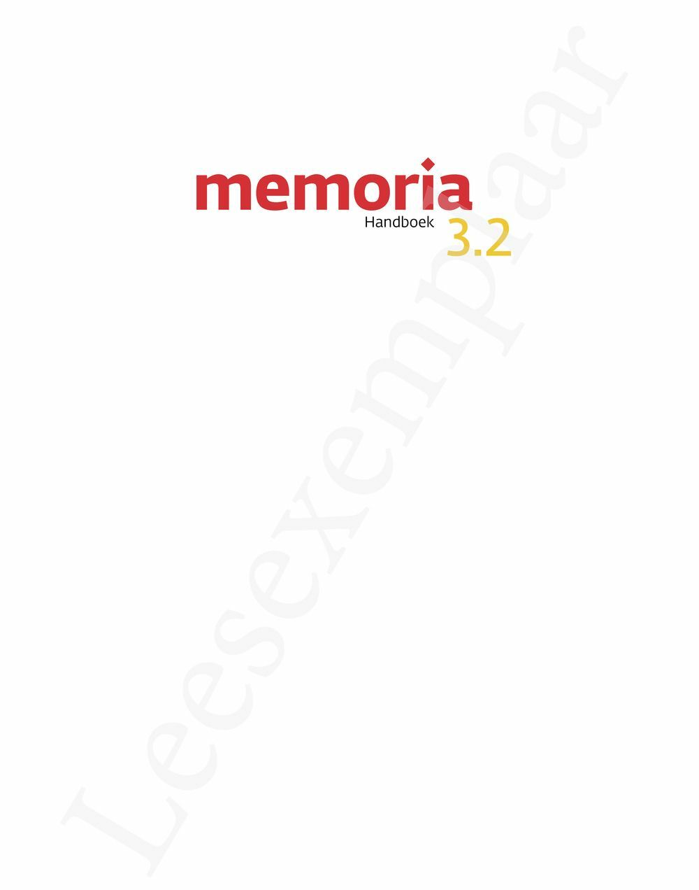 Preview: Memoria 3.2 Handboek (incl. Pelckmans Portaal)
