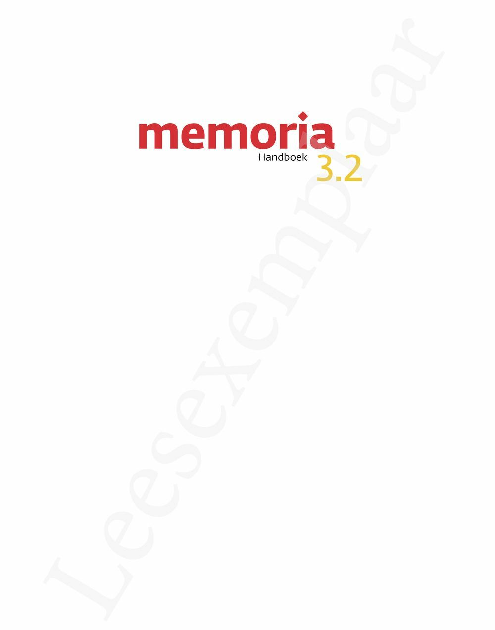 Preview: Memoria 3.2 Handboek (incl. Pelckmans Portaal)