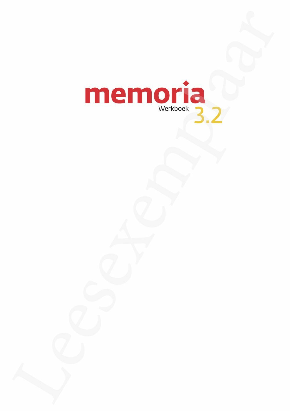 Preview: Memoria 3.2 Werkboek (incl. Pelckmans Portaal)