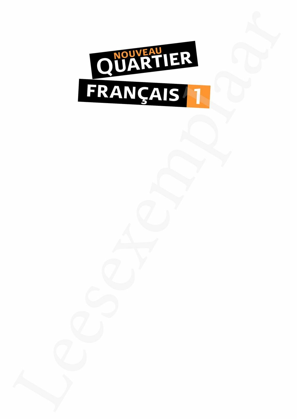 Preview: Nouveau Quartier français 1 Livre de l'élève (incl. Le mag', Pelckmans Portaal)