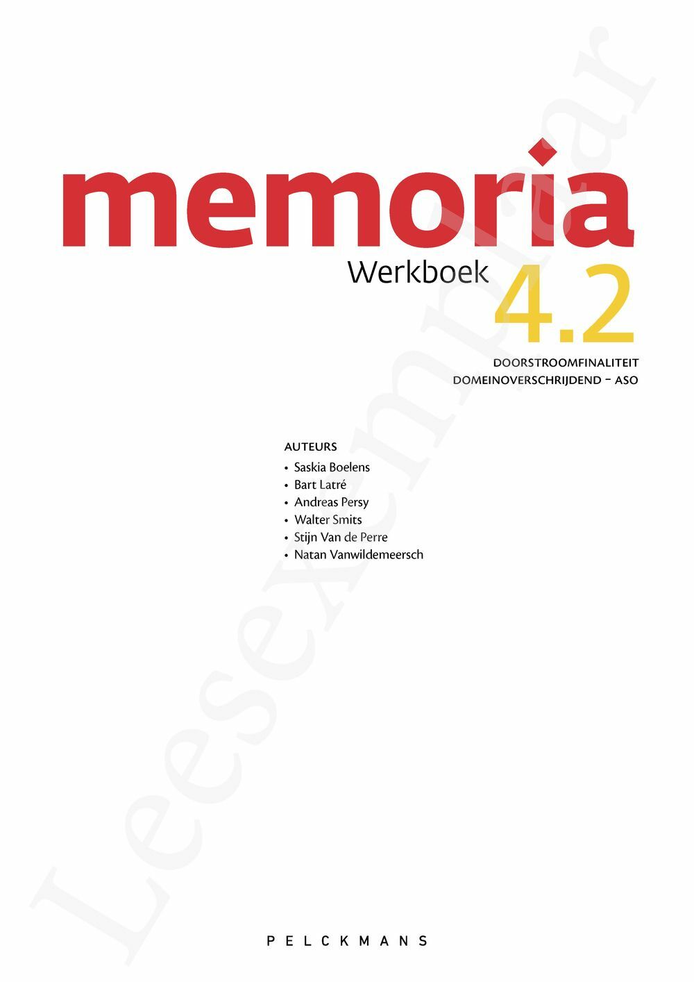 Preview: Memoria 4.2 Werkboek (incl. Pelckmans Portaal)