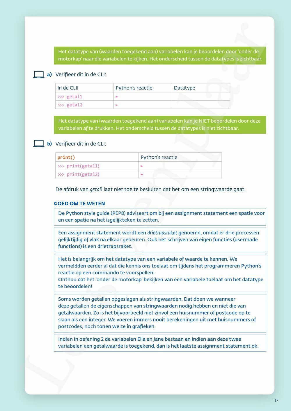 Preview: Programmeren met Python Werkboek (incl. Pelckmans Portaal)