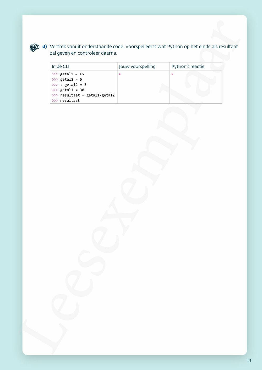 Preview: Programmeren met Python Werkboek (incl. Pelckmans Portaal)