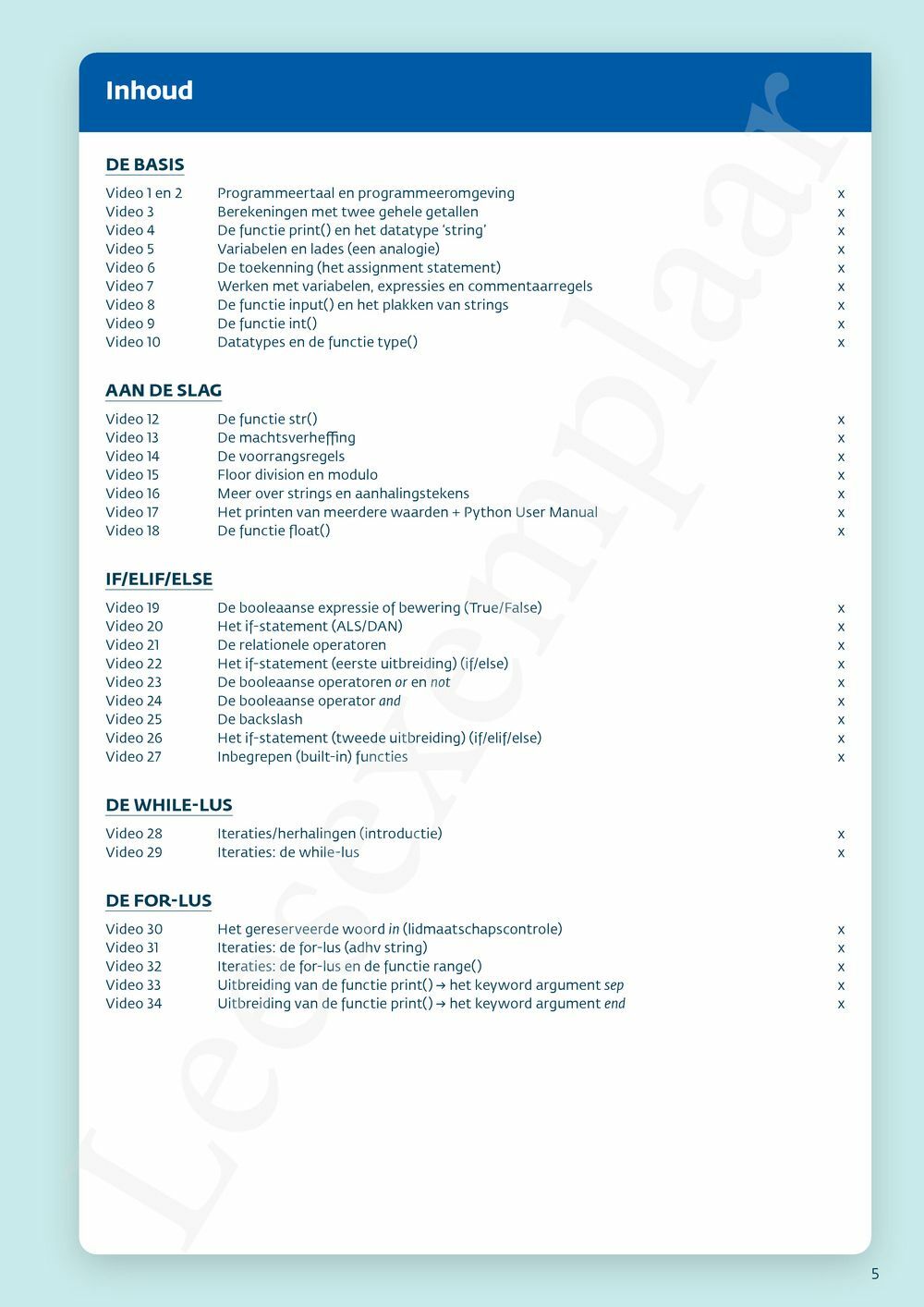 Preview: Programmeren met Python Werkboek (incl. Pelckmans Portaal)