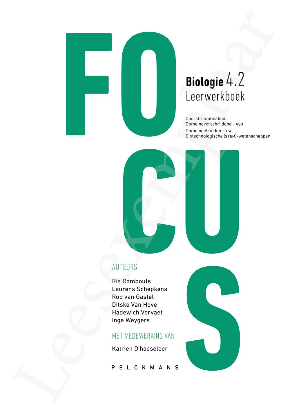 Preview: Focus Biologie 4.2 Leerwerkboek (incl. Pelckmans Portaal)