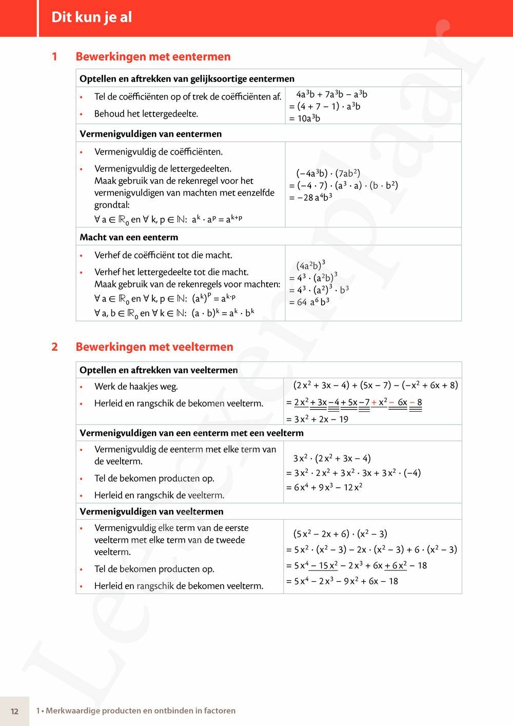 Preview: Matrix Wiskunde 4.4-5 Leerwerkboek A Functies – Stelsels – Telproblemen (incl. Pelckmans Portaal)