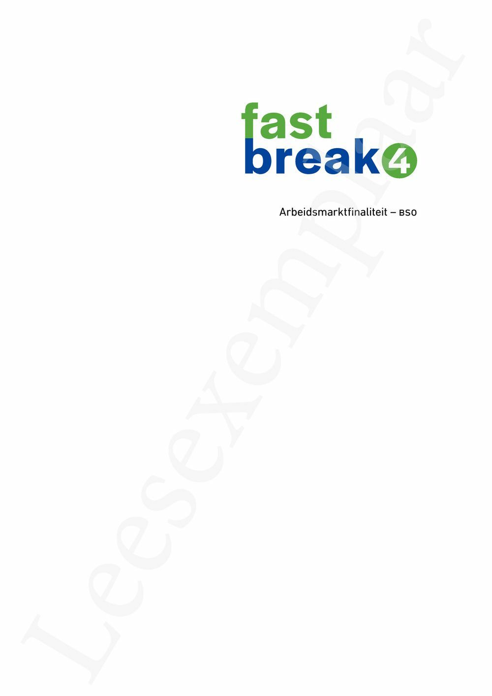 Preview: Fastbreak 4 Leerwerkboek (incl. Pelckmans Portaal)