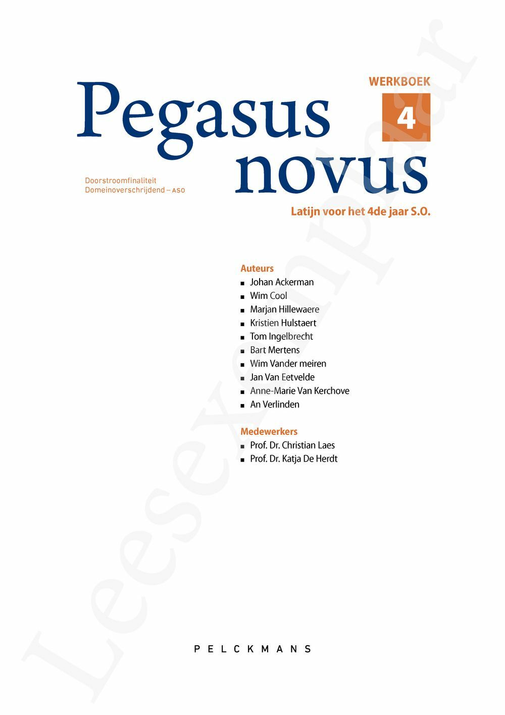 Preview: Pegasus novus 4 Werkboek (incl. Pelckmans Portaal)