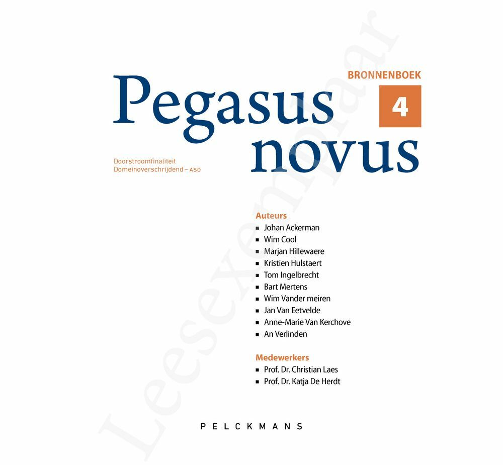 Preview: Pegasus novus 4 Bronnenboek (incl. Pelckmans Portaal)