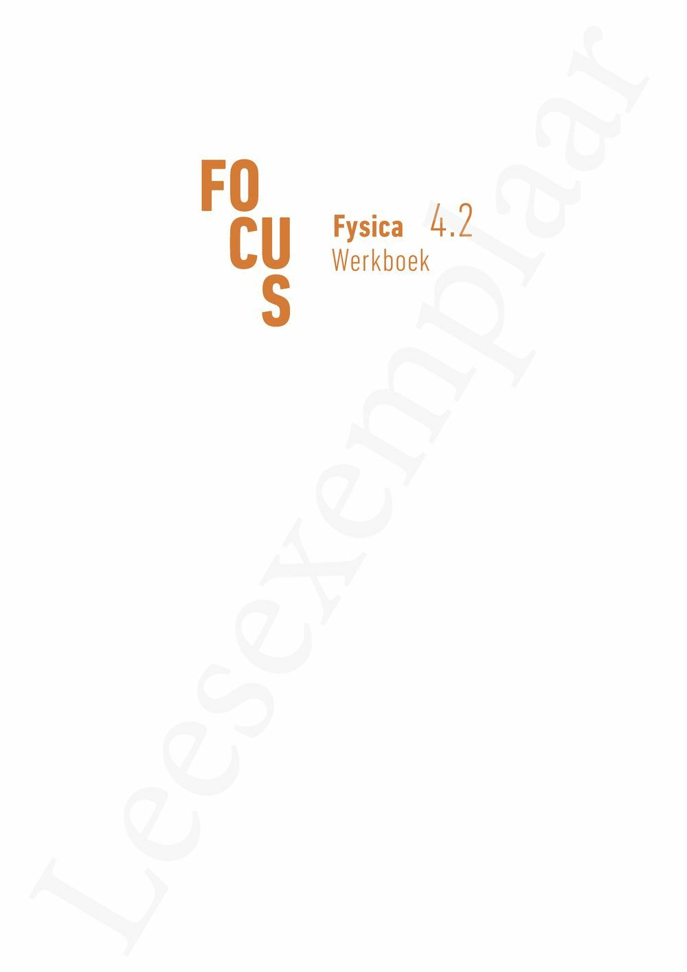 Preview: Focus Fysica 4.2 Werkboek (incl. Pelckmans Portaal)