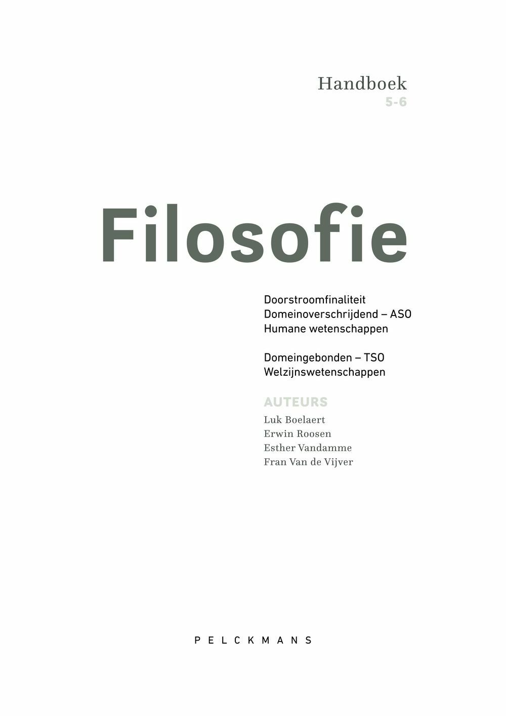 Preview: Filosofie 5-6 Handboek (incl. Pelckmans Portaal)